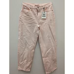 KBB By Kahlana Women’s Pink Straight Leg Jeans Size 8 High Rise Denim Pants NWT